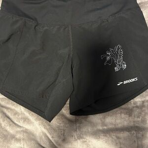Brooks Black Athletic Performance Shorts